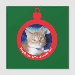 Christmas, Best Cat Grandma' , Magnetic card