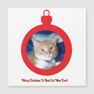 Christmas, Best Cat Mom Ever , Magnetic card