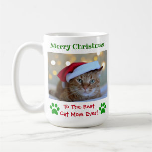 Christmas Best Cat Mum Ever Pet Photo Coffee Mug