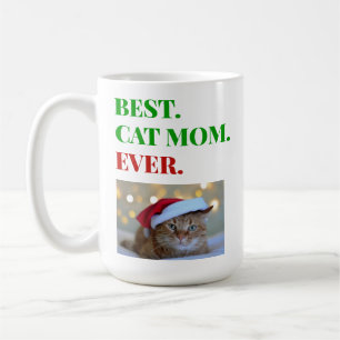 Christmas Best Cat Mum Ever Photo Coffee Mug