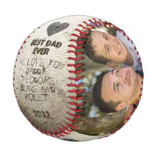 Christmas Best Dad Ever DIY Photo Collage Keepsake Baseball
