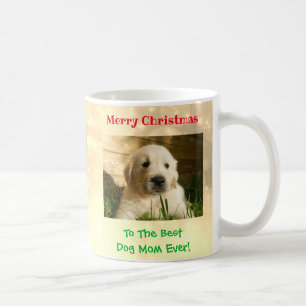 Christmas Best Dog Mum Ever Custom Pet Photo Gift Coffee Mug