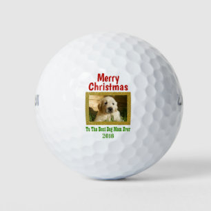 Christmas Best Dog Mum Ever Pet Custom Photo Golf Balls