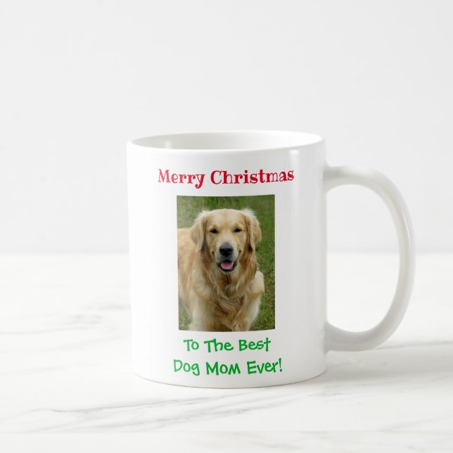 Christmas Best Dog Mum Ever Pet Photo Coffee Mug (Right)