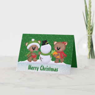 Christmas Best Friends Bear greeting card