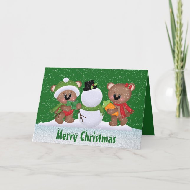 Christmas Best Friends Bear greeting card (Front)