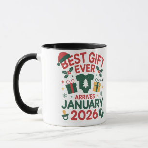Christmas Best Gift Arrives January 2026 Couples Mug
