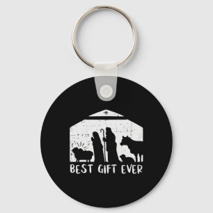 Christmas Best Gift Nativity Xmas Christian Men Wo Key Ring