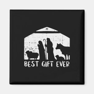 Christmas Best Gift Nativity Xmas Christian Men Wo Magnet