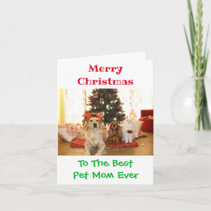 Christmas Best Pet Mum Ever Cute Photo Card