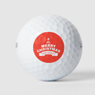 Christmas Best Wishes Golf Balls