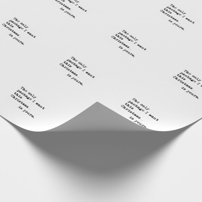 Christmas bestselling THE ONLY PACKAGE I WANT Wrapping Paper (Corner)
