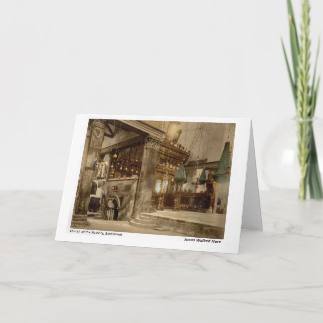 Christmas Bethlehem Scene – Church of the Nativity Card (Front)