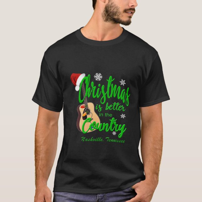 Christmas Better in Country Men's Holiday Shirt (Front)