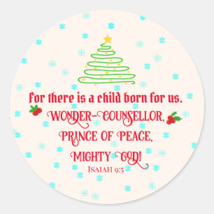 Christmas Bible reading t-shirt Classic Round Sticker
