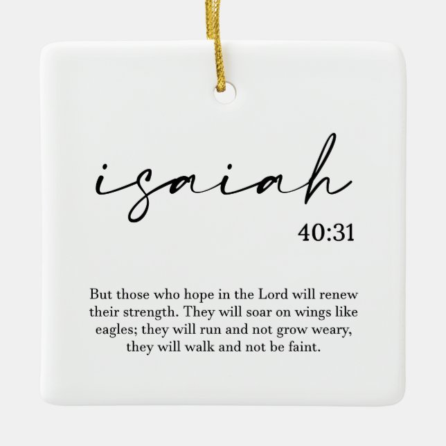  Christmas Bible Verse  Ceramic Ornament (Front)