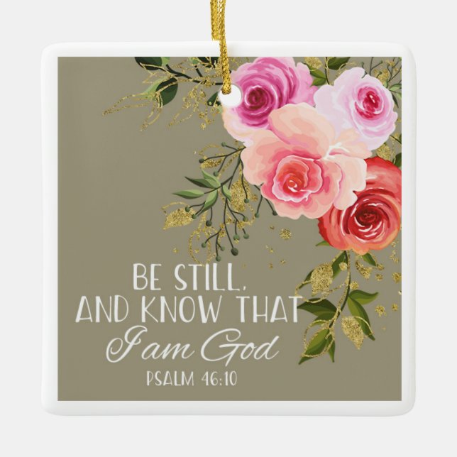  Christmas Bible Verse Ceramic Ornament (Front)
