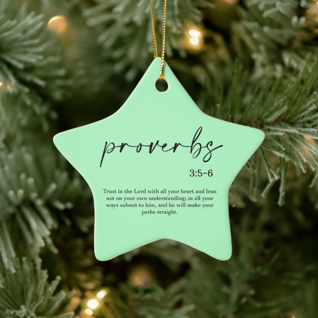 Christmas Bible Verse Ceramic Ornament (Tree)