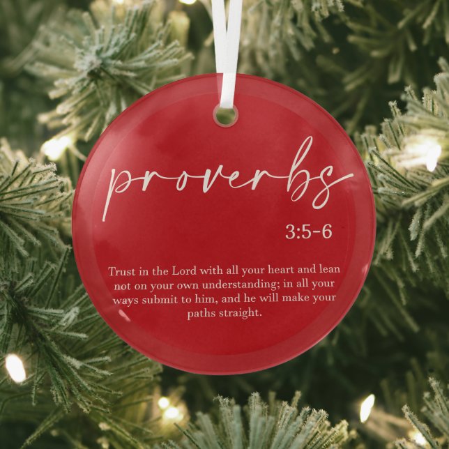  Christmas Bible Verse Glass Ornament (Insitu)