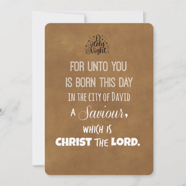 Christmas Bible Verse Holiday Card (Front)