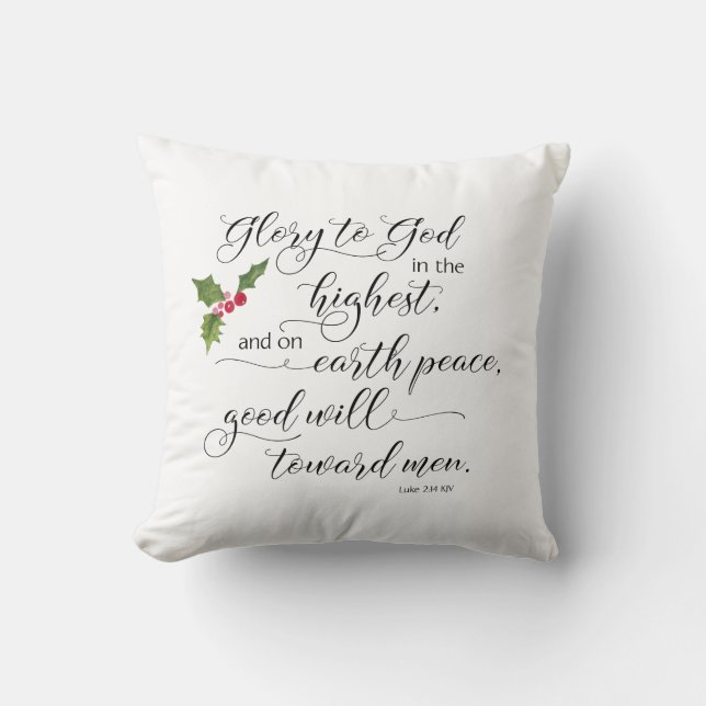 Christmas Bible Verse Pillow (Front)