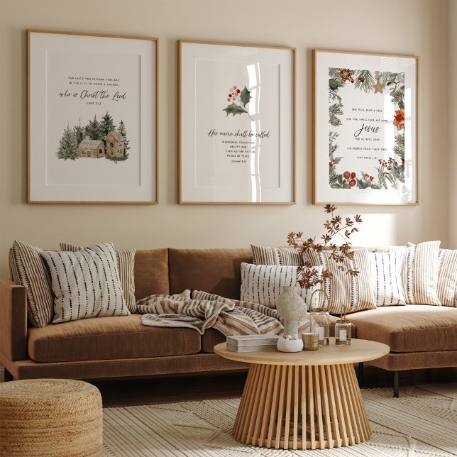 Christmas bible verse set of 3 wall art set (Creator Uploaded)