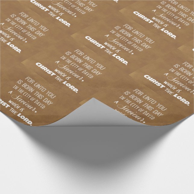 Christmas Bible Verse Wrapping Paper (Corner)