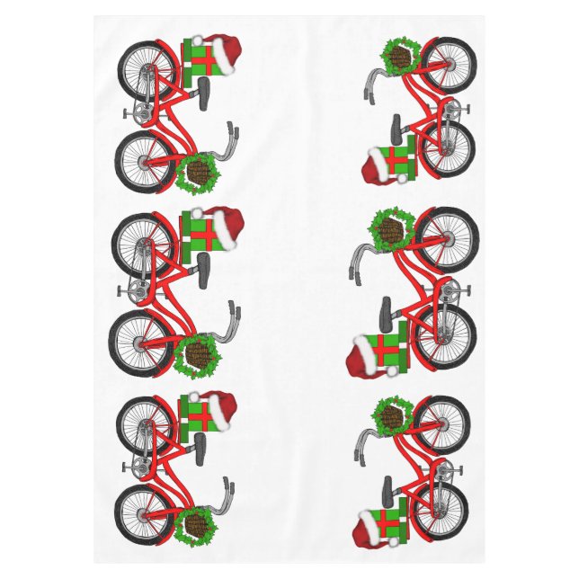 Christmas Bicycle Tablecloth (Front)
