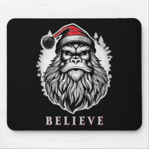 Christmas Bigfoot - Believe In Bigfoot Wearing San Mouse Mat
