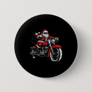 Christmas Biker Santa Claus Funny Motorcycle Motor 6 Cm Round Badge