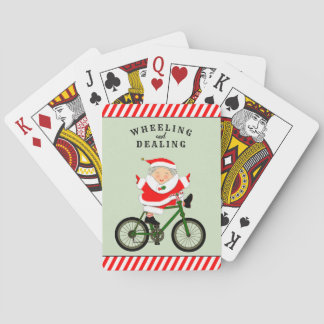 Christmas Biking Cyclist Playing Cards