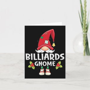 Christmas Billiards Gnome X-mas Family Matching  Card
