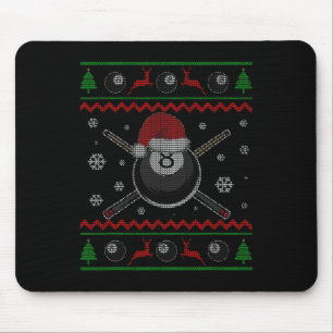 Christmas Billiards Pool Snooker Sport Player Funn Mouse Mat