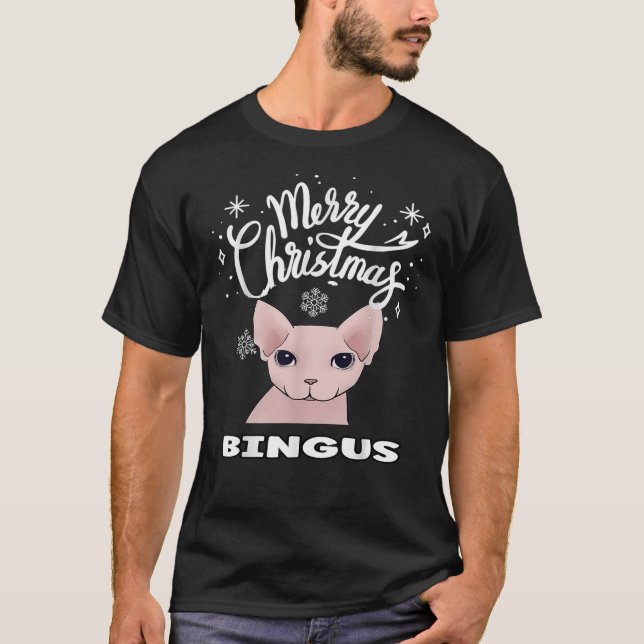 Christmas bingus cat T-Shirt (Front)