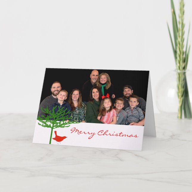 Christmas Bird - - Customized Holiday Card (Front)