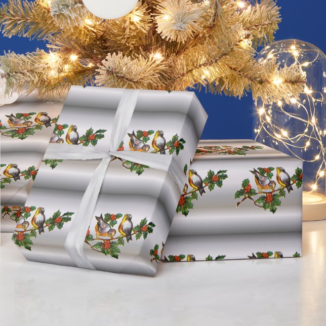 Christmas Bird Holiday wrapping paper (Holidays)
