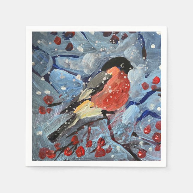 Christmas bird napkin (Front)