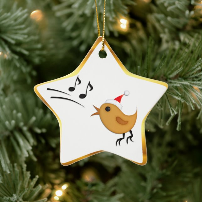 Christmas Bird Star Tree Ornament (Tree)