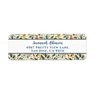 Christmas Birds and Leaves