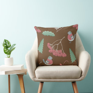 Christmas Birds and Sleds Cushion