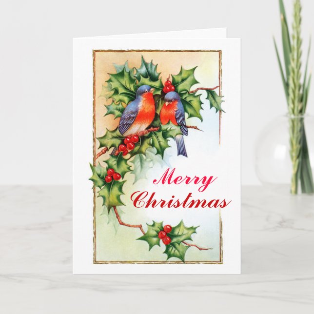 Christmas birds holiday card (Front)