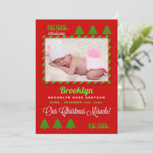 Christmas Birth Announcement Baby Photo