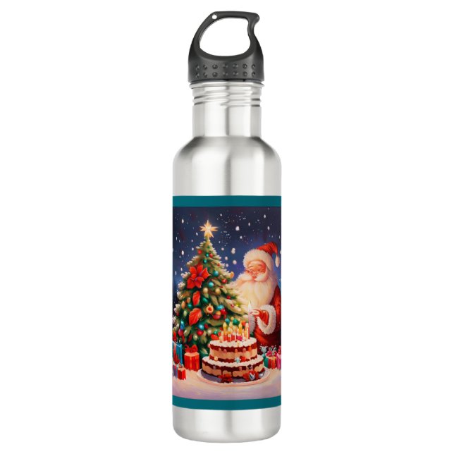 Christmas Birthday 10 710 Ml Water Bottle (Front)