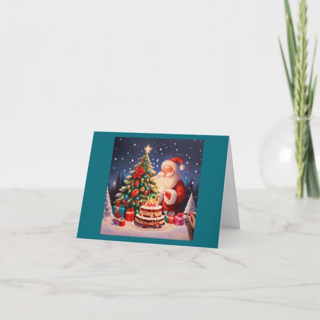 Christmas Birthday 10 Holiday Card (Front)
