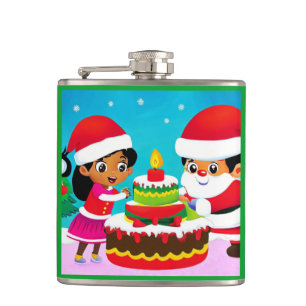 Christmas Birthday 3 Hip Flask
