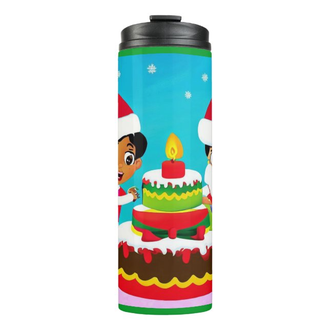 Christmas Birthday 3 Thermal Tumbler (Front)