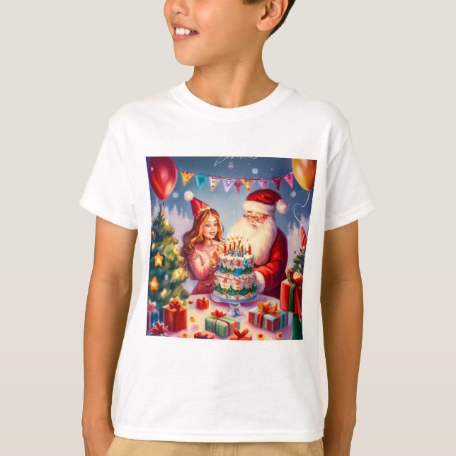 Christmas Birthday 8 T-Shirt (Front)
