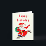 Christmas Birthday Card Santa Claus with Gift<br><div class="desc">Christmas Birthday Cards Santa Claus with Gifts - MIGNED Painting - Customisable / Transferable</div>