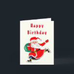 Christmas Birthday Card Santa Claus with Gift<br><div class="desc">Christmas Birthday Cards Santa Claus with Gifts - MIGNED Painting - Customisable</div>