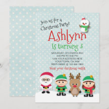 Christmas Birthday Party Invite